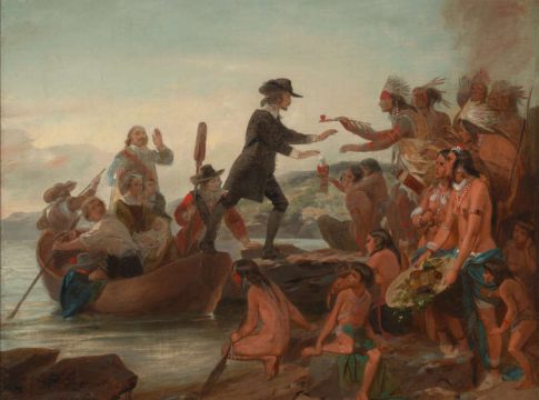 Painting: The Landing of Roger Williams in 1636. Credit: Alonzo Chappel.
