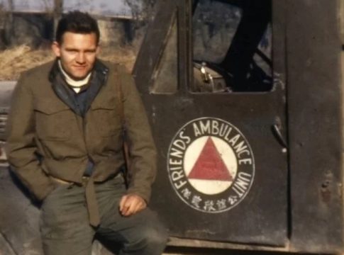 Friends Ambulance Unit volunteer Frank Miles in Shanxi Province, China, 1947.