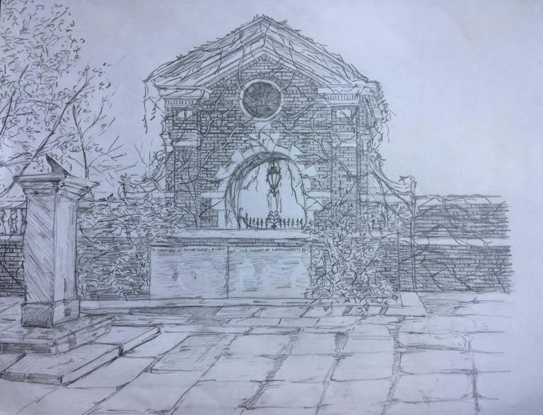 Once Dudley Gate on Harvard Yard, Now Dudley Garden – Silent, Secluded Refuge Once Dudley Gate on Harvard Yard, Now Dudley Garden – Silent, Secluded Refuge