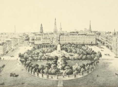 Image: Union Square in New York City, 1800's.