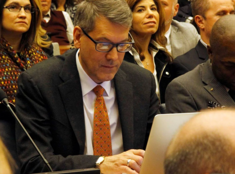 Writing an op-ed piece in real time at the United Nations. Photo credit: The Stewardship Report.