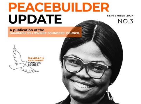 Image: Stephanie Hassan, the second Dambach Peacebuilder Fellow at the University of Oklahoma, is from Nigeria. Credit: Dambach Peacebuilder Council.