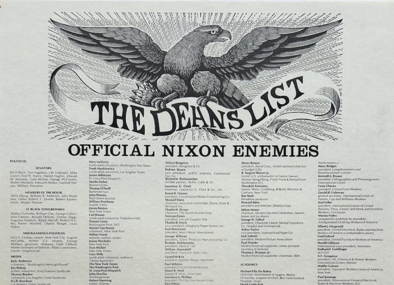Explaining President Nixon’s “Enemies List” to Young Global Leaders