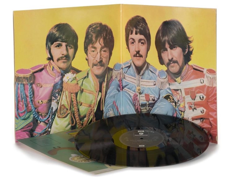 Sgt Pepper's Lonely Hearts Club Band', vinyl LP record by The Beatles, recorded in 1967.