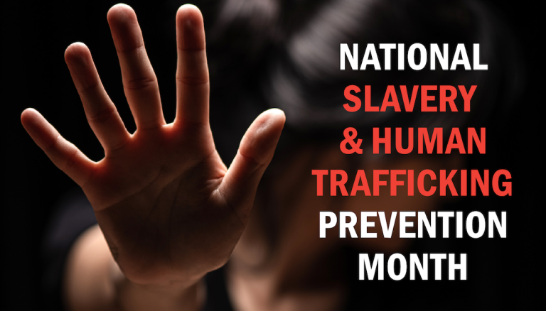 Shining Light on National Slavery, Human Trafficking Prevention Month
