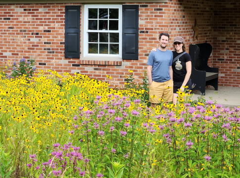 In suburban Vermont, Sarah and Mark Reynolds replaced their half-acre lawn with a mix of milkweed, coneflowers, and clover.