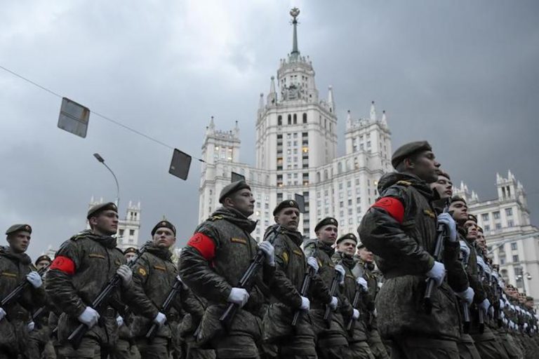 Russian Troops and Equipment Parade Through Red Square