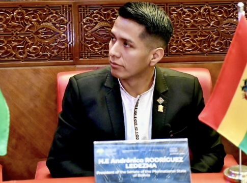 Bolivian Senate President Andrónico Rodríguez. Photo credit: Facebook/Andrónico Rodríguez.