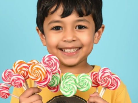 AI-generated image of 'Boy’s Sweet Surprise.'