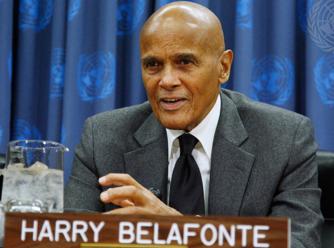 Entertainer and activist Harry Belafonte as a U.N. Goodwill Ambassador during his lifetime. Here, speaking at the United Nations. Photo credit: United Nations.