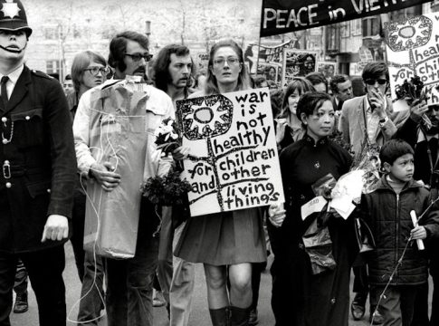 Actor Vanessa Redgrave in anti-Vietnam War in London, 1968.