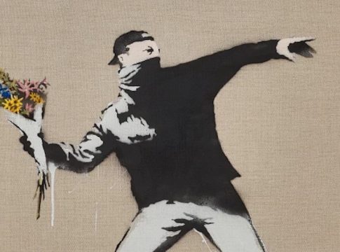 Banksy, Love is in the Air, 2006. © BANKSY 2023.