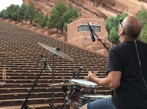 John Sands rehearsing at Red Rock. Photo credit: drummerjohnsands.com.