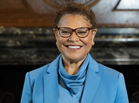 Official portrait of Mayor Karen Bass of the City of Los Angeles. Photo credit: Office of the Mayor of the City of Los Angeles.