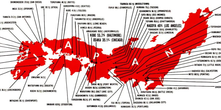 Eighty Years On: Mapping the Ashes of Japan’s Bombed Cities
