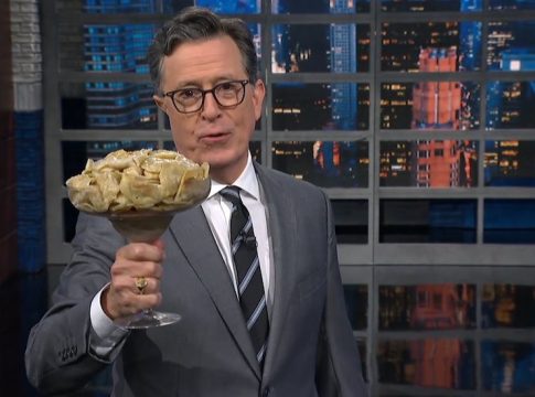 In New York City, nothing compares to the pierogies of the Russia Samovar cooked to perfection under supervision of its owner Vlada von Shats. Photo credit: The Late Show with Stephen Colbert.