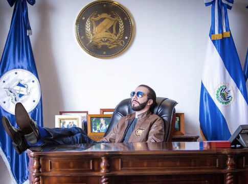 Nayib Bukele in his office as mayor of San Salvador, June 2017.