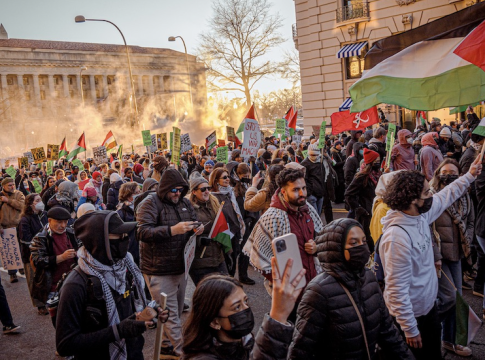 The Palestinian liberation movement draws support from many of those who have been a victim of colonization. Washington, D.C., January 2025.