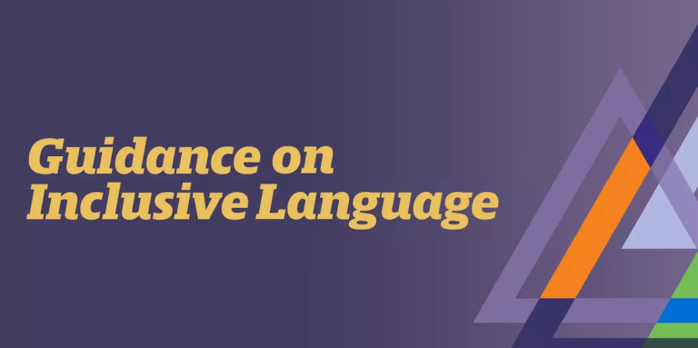 Guidance on Inclusive Language to Foster Diversity and Equity
