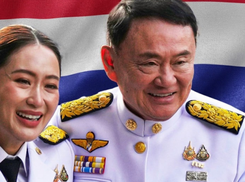 Prime Minister Paetongtarn Shinawatra, now removed from office, with her father, exiled billionaire Thaksin Shinawatra, who had also served as Thailand’s Prime Minister.