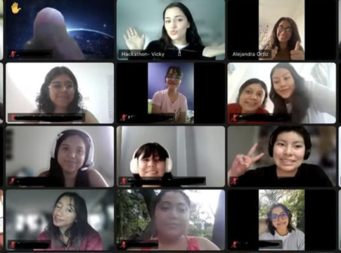 Screen shot from 2025 Girl Up, United Nations Foundation x Girls in Quantum Hackathon with engagement of hundreds of young students from across Latin America and the Caribbean, eager to participate and ask so many thoughtful questions. Photo credit: Girls in Quantum.
