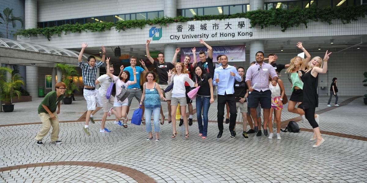 International students at the City University of Hong Kong. Photo credit: City University of Hong Kong.