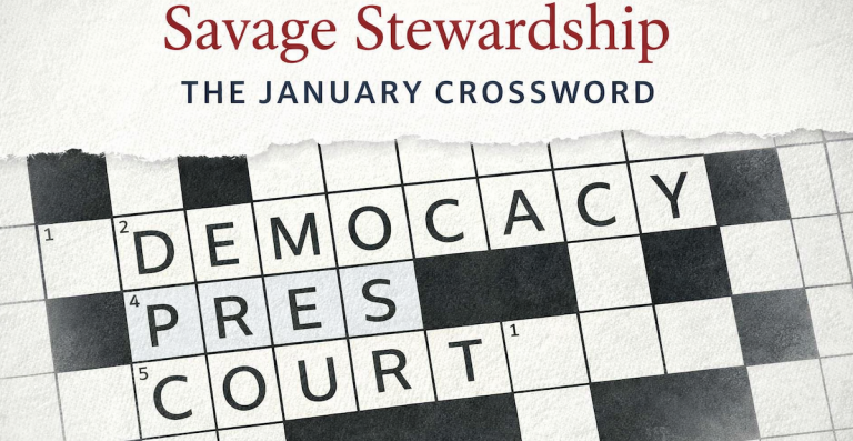 🧩 Savage Stewardship – Crossword | January 2026