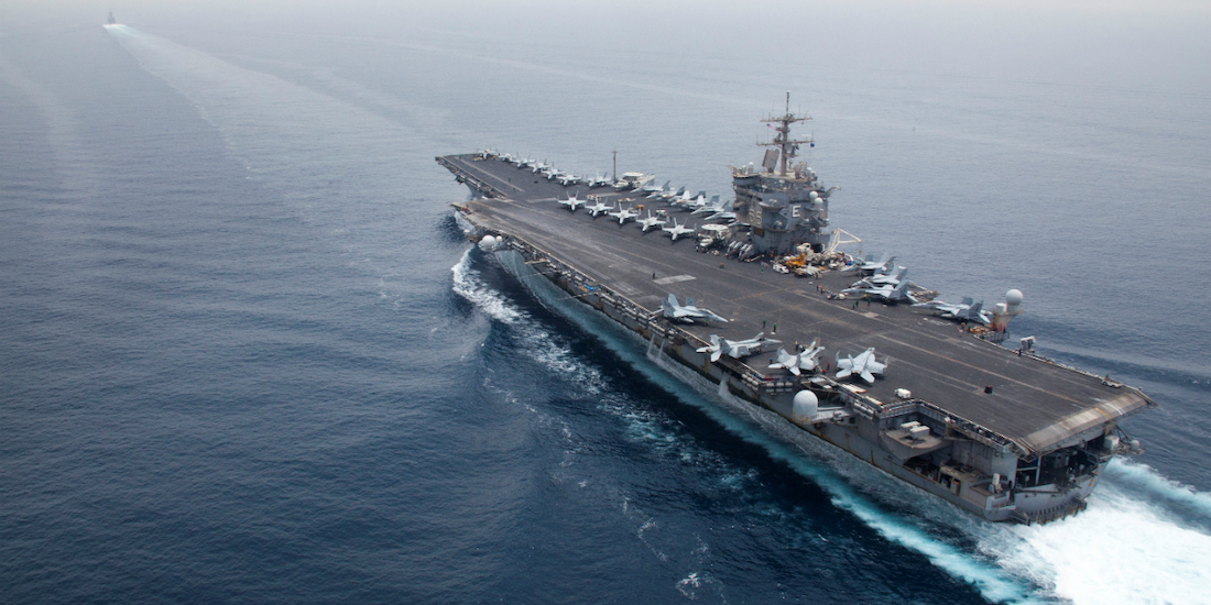 U.S. Navy aircraft carrier.
